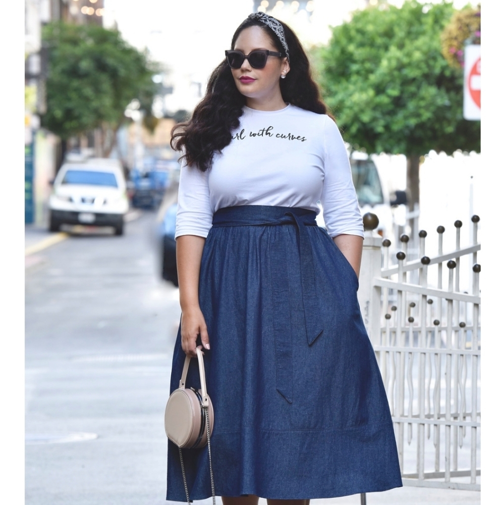 Full Denim Skirt 3x by Girl with Curves